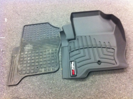 WeatherTech Liners cover much more area than regular floor mats